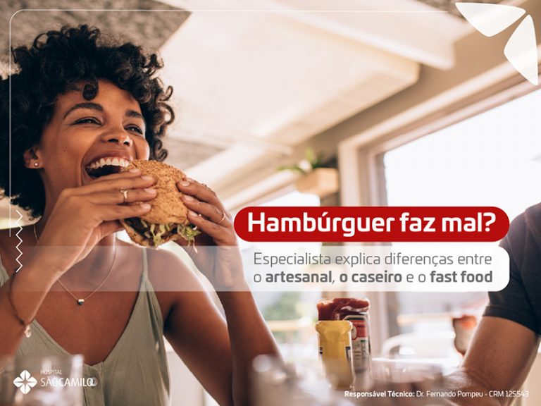 Hambúrguer faz mal? Especialista explica diferenças entre o artesanal, o caseiro e o fast food