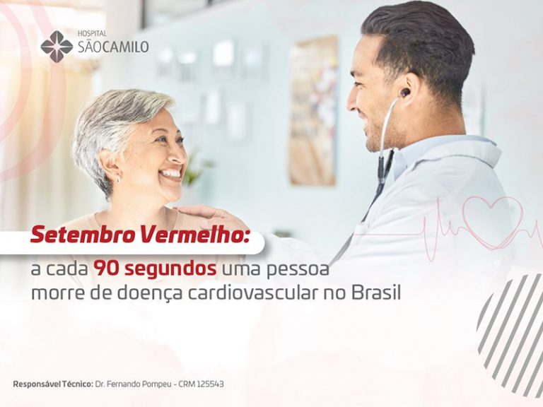 Setembro Vermelho: a cada 90 segundos uma pessoa morre de doença cardiovascular no Brasil