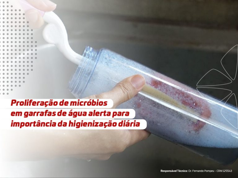 Proliferação de micróbios em garrafas de água alerta para importância da higienização diária